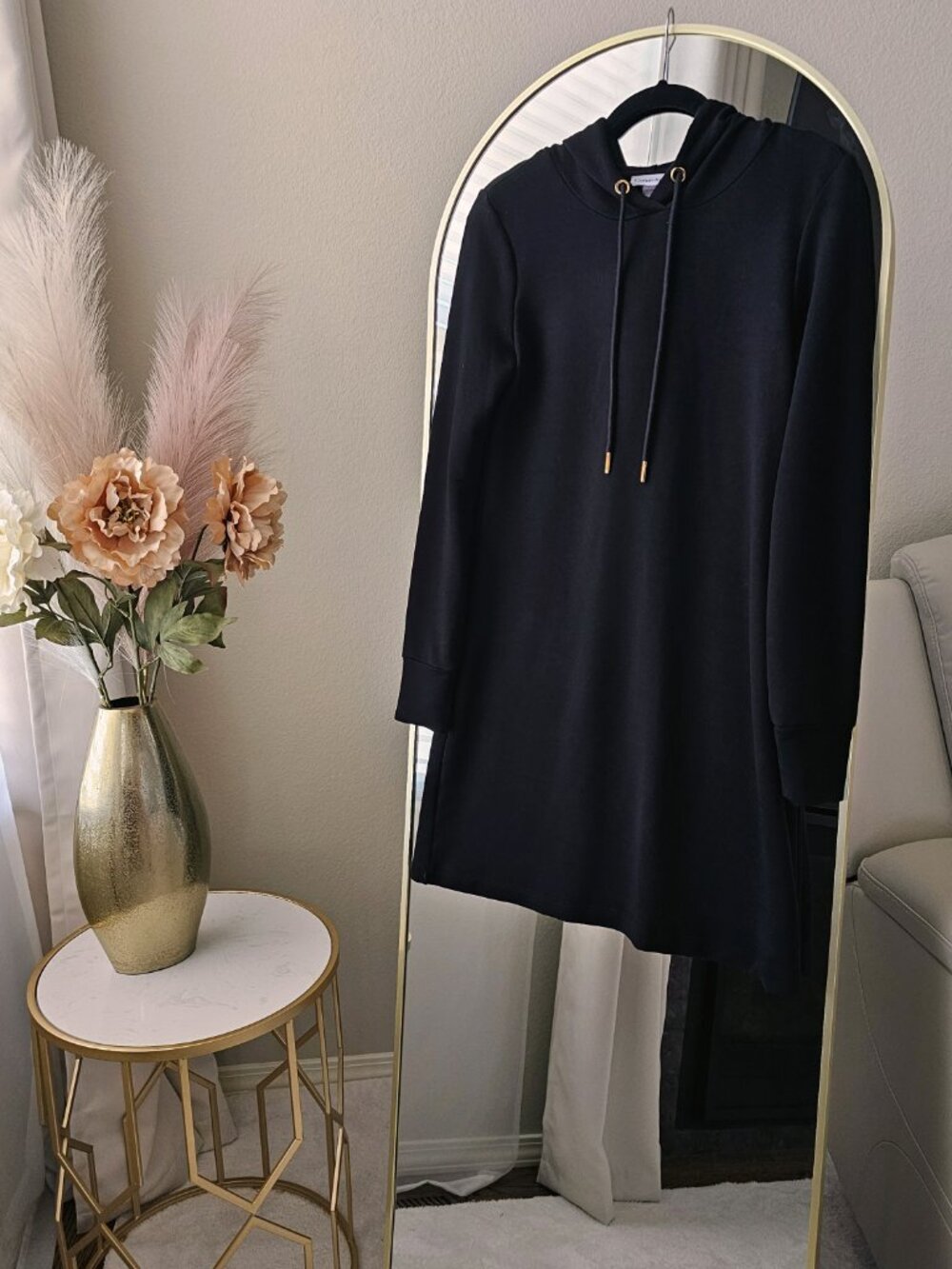 Calvin Klein Black Hooded Bodycon Dress - Picture 3 of 4